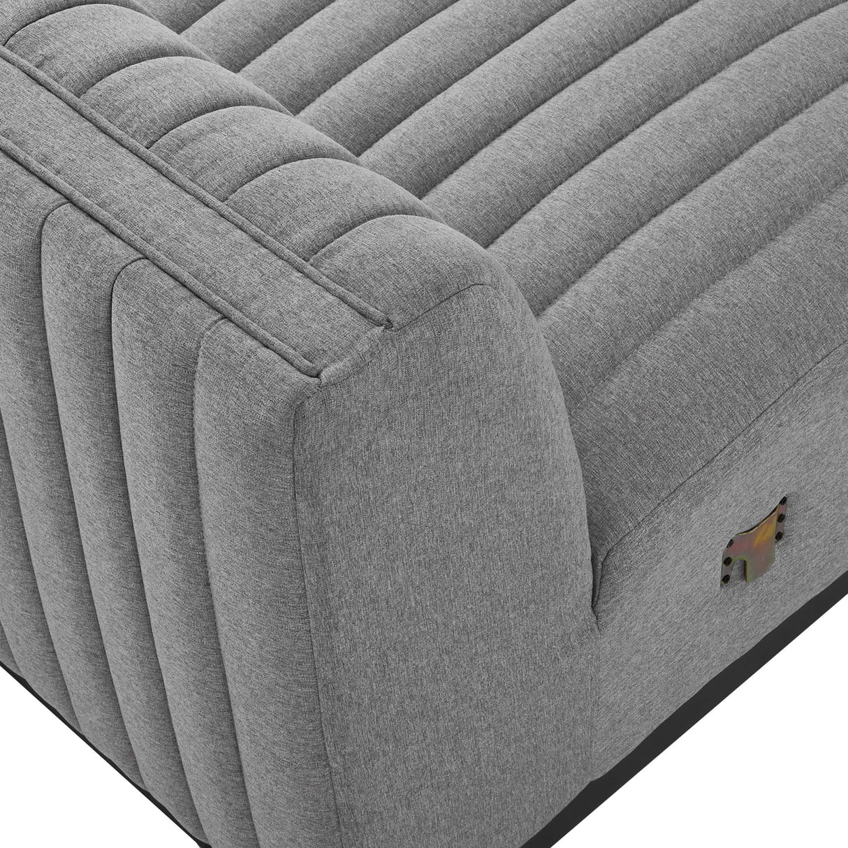 Conjure Channel Tufted Upholstered Fabric Armless Chair - Modern Glam & Vertical Tufting