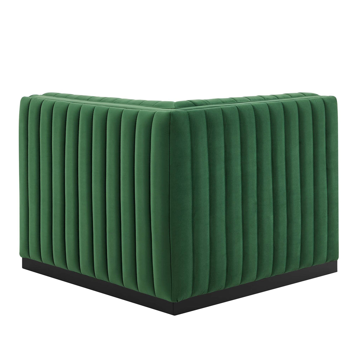 Conjure Channel Tufted Performance Velvet Left Corner Chair - Modern Glam & Stain-Resistant Modular Seating