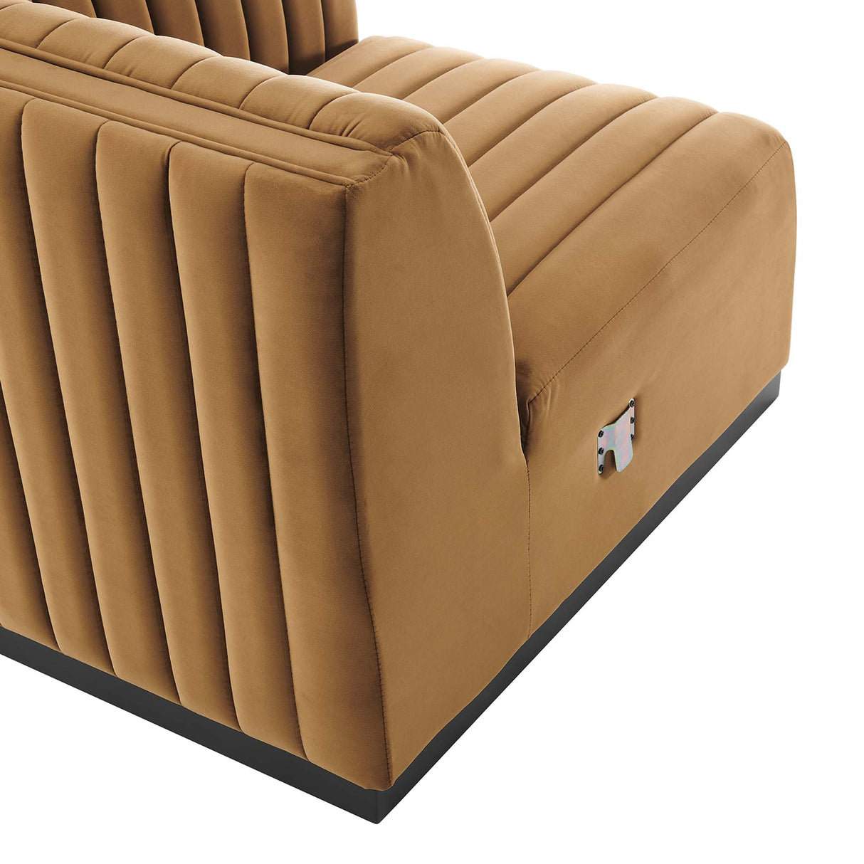 Conjure Channel Tufted Performance Velvet Right Corner Chair - Glam Deco & Modular Sectional Piece