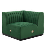 Conjure Channel Tufted Performance Velvet Right Corner Chair - Glam Deco & Modular Sectional Piece
