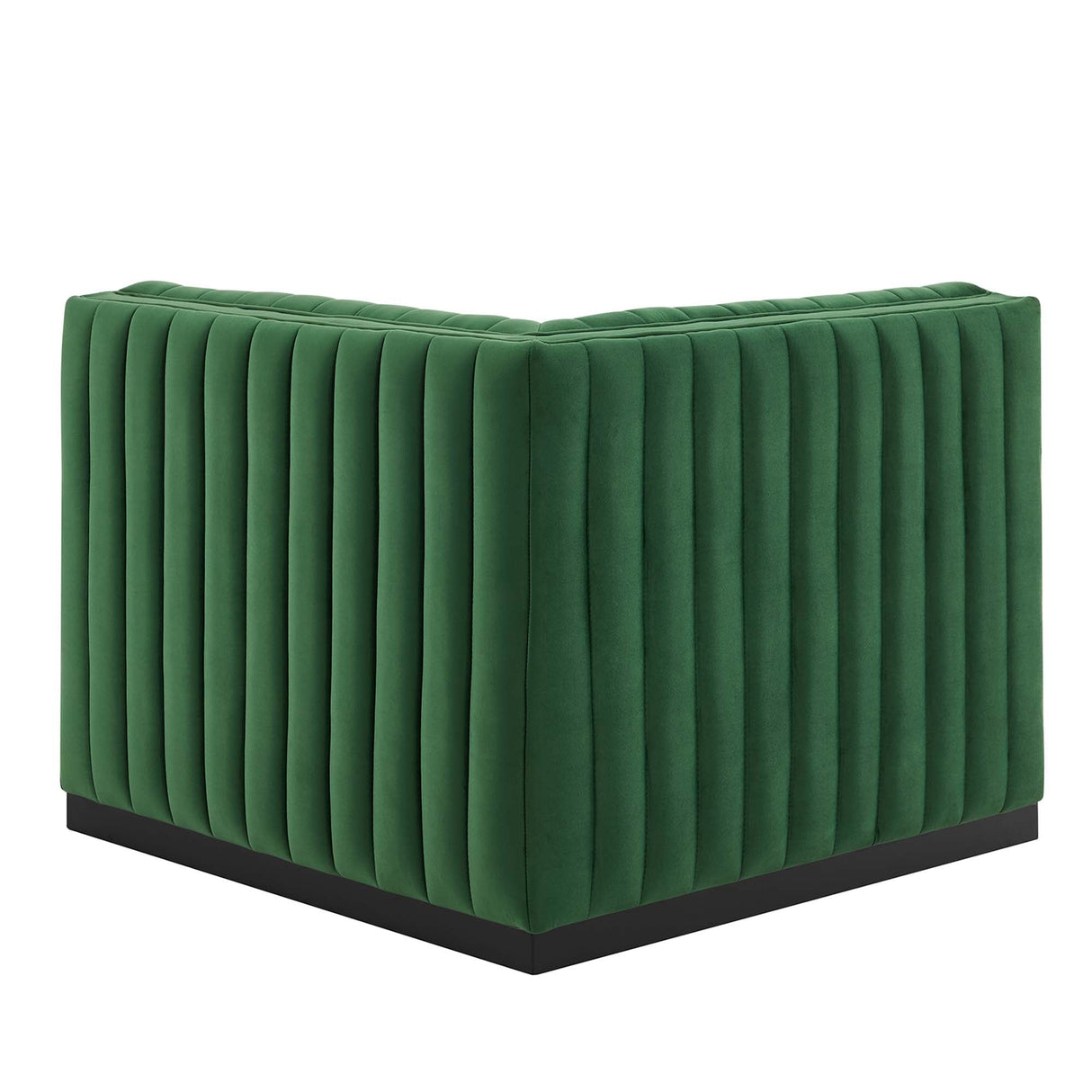 Conjure Channel Tufted Performance Velvet Right Corner Chair - Glam Deco & Modular Sectional Piece