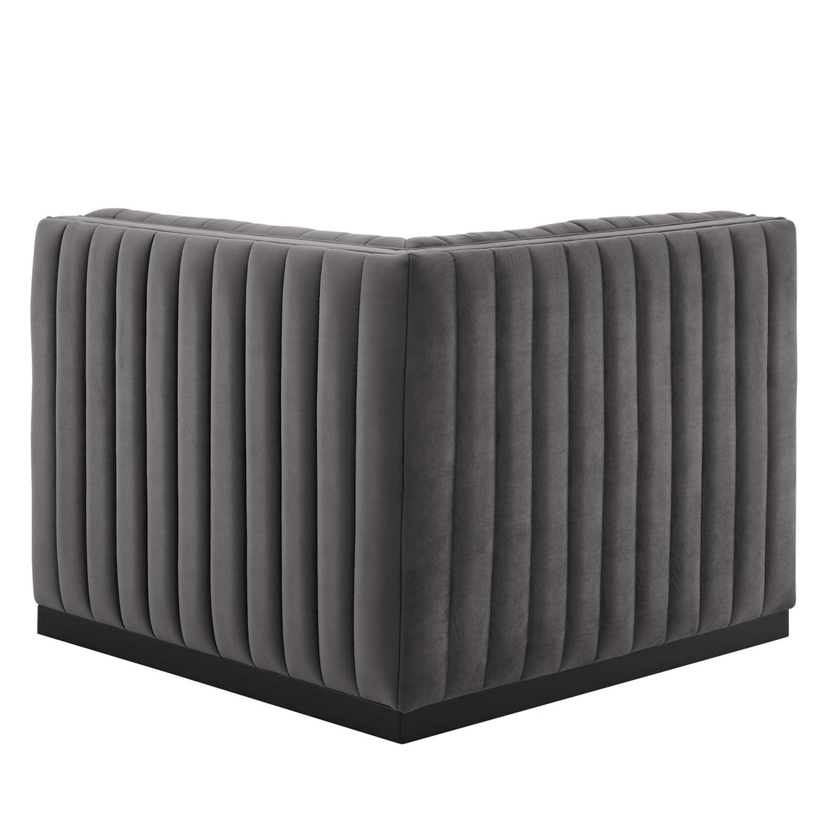 Conjure Channel Tufted Performance Velvet Right Corner Chair - Glam Deco & Modular Sectional Piece