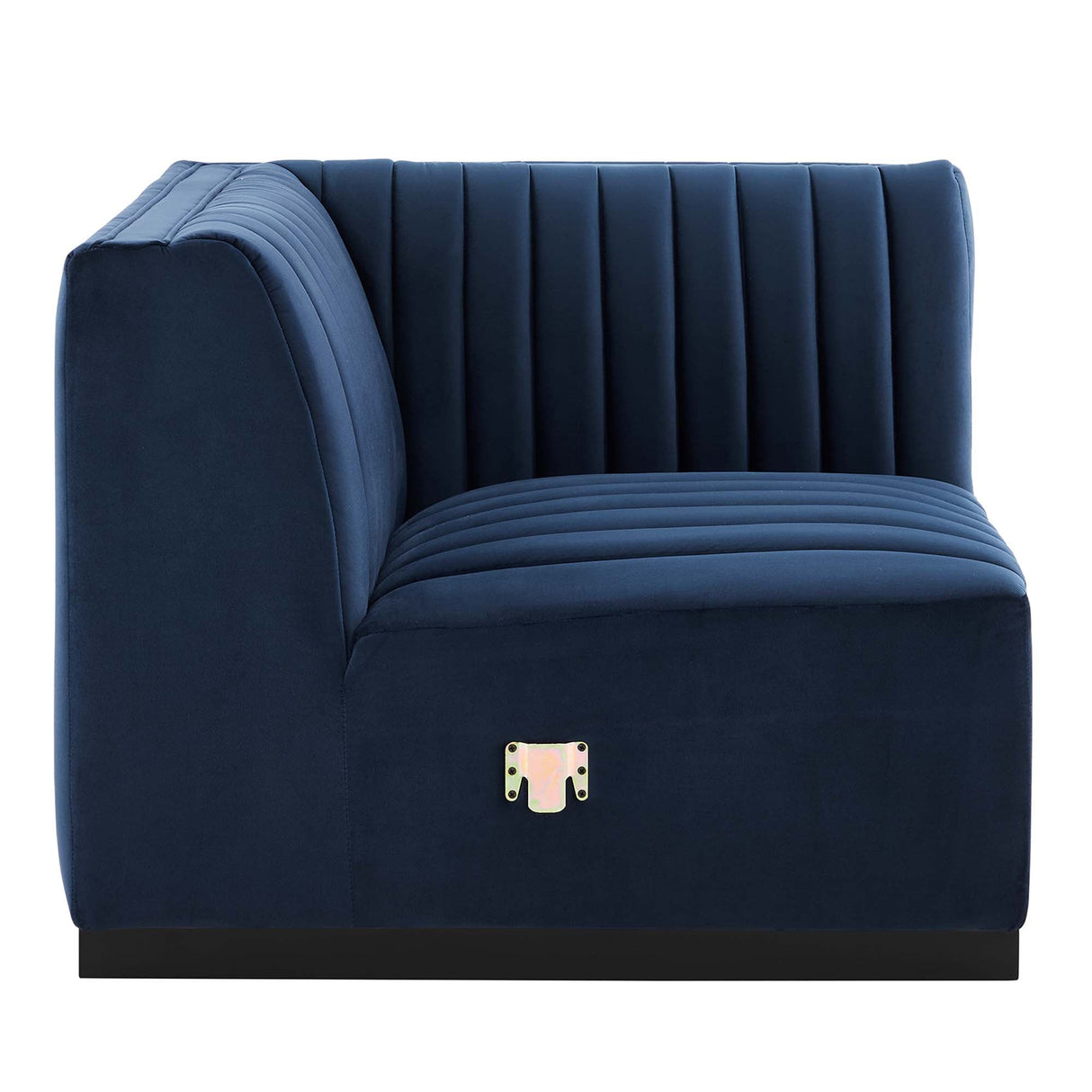Conjure Channel Tufted Performance Velvet Right Corner Chair - Glam Deco & Modular Sectional Piece