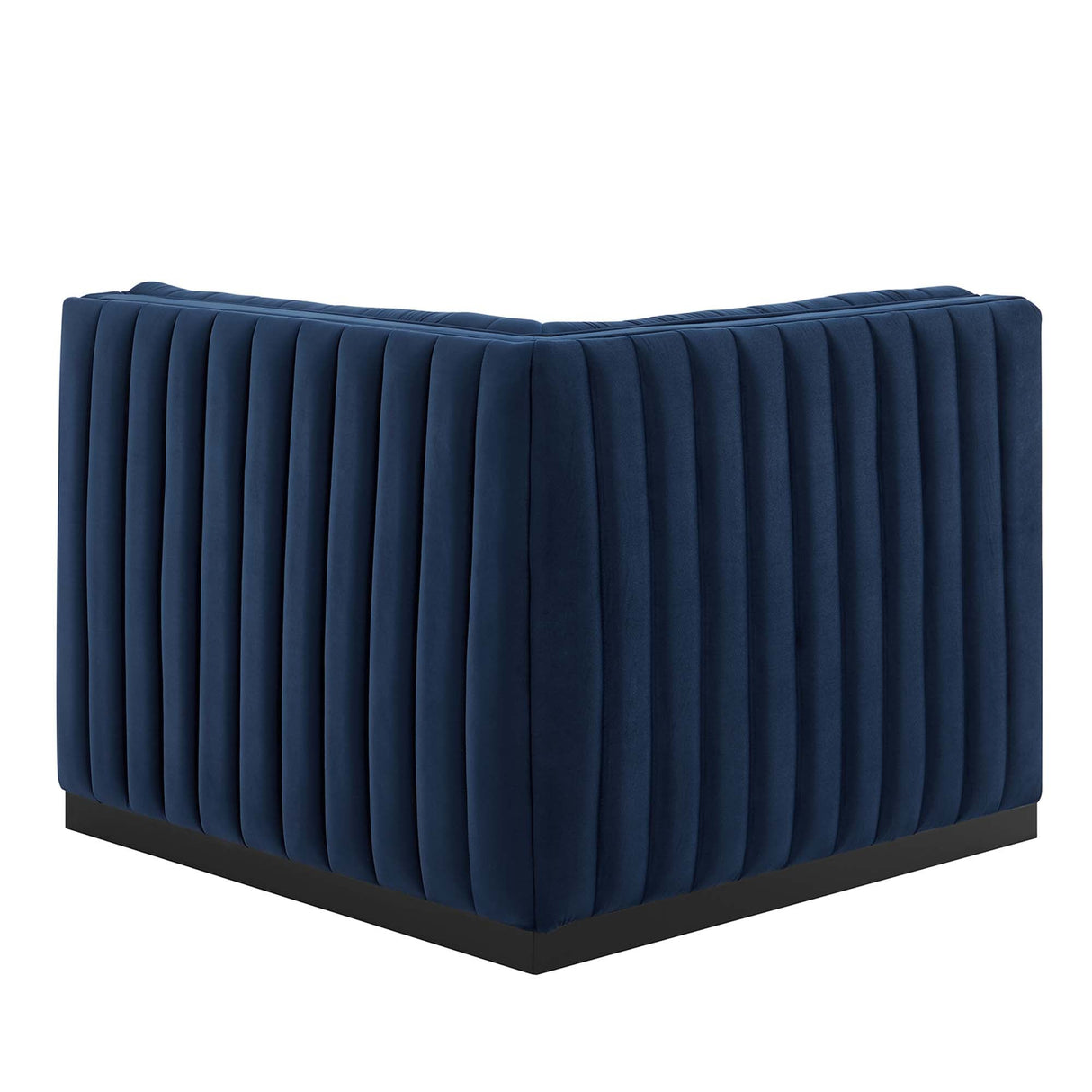 Conjure Channel Tufted Performance Velvet Right Corner Chair - Glam Deco & Modular Sectional Piece