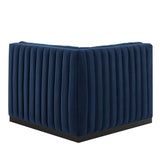 Conjure Channel Tufted Performance Velvet Right Corner Chair - Glam Deco & Modular Sectional Piece