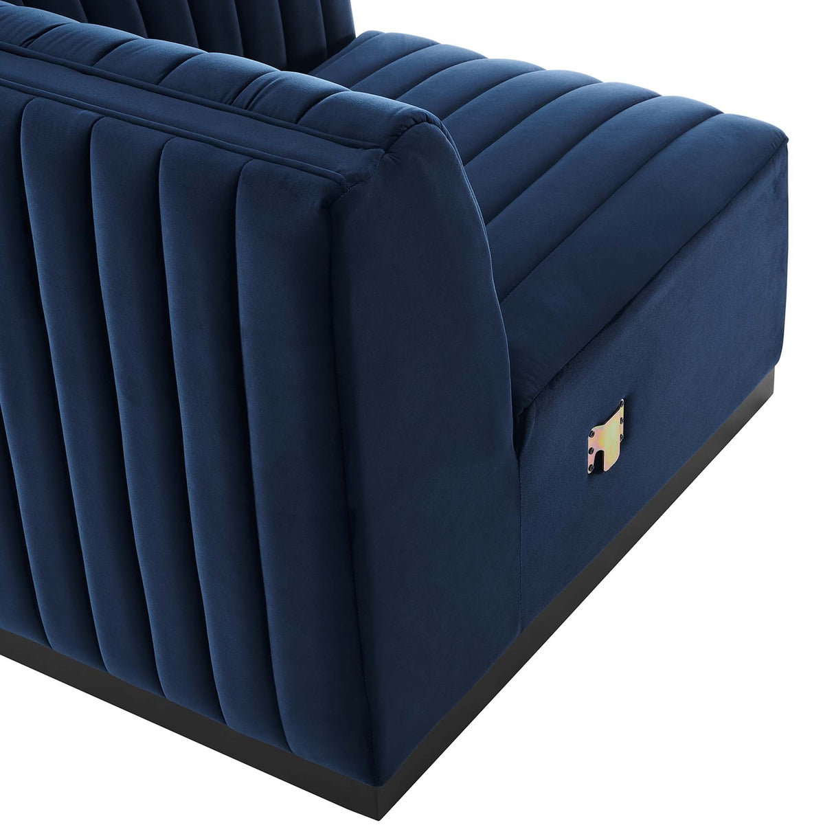 Conjure Channel Tufted Performance Velvet Right Corner Chair - Glam Deco & Modular Sectional Piece