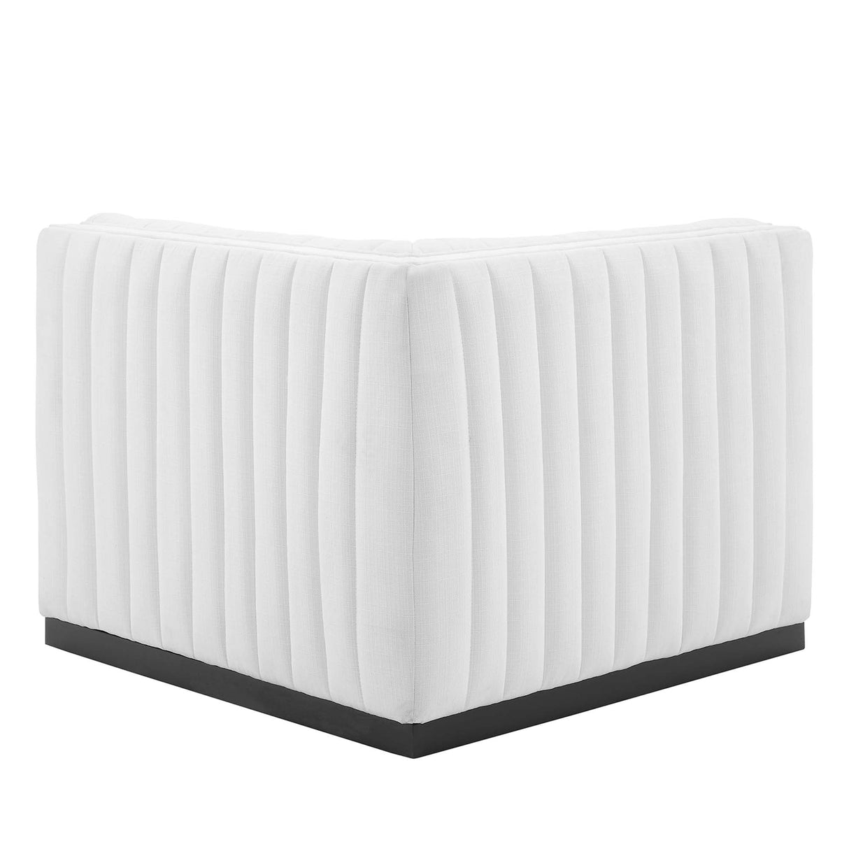 Conjure Channel Tufted Upholstered Fabric Right Corner Chair - Modern Glam & Modular Versatility