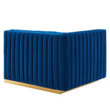 Conjure Channel Tufted Performance Velvet Left-Arm Chair - Glam Deco & Modular Seating