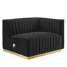 Conjure Channel Tufted Performance Velvet Right-Arm Chair – view 2