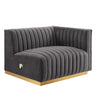 Conjure Channel Tufted Performance Velvet Right-Arm Chair – view 14