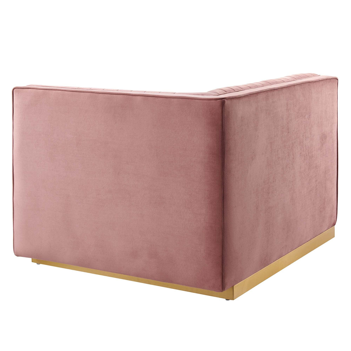 Sanguine Channel Tufted Performance Velvet Modular Sectional Sofa Right-Arm Chair - Retro Modern Glamour & Stain-Resistant Modular Seating