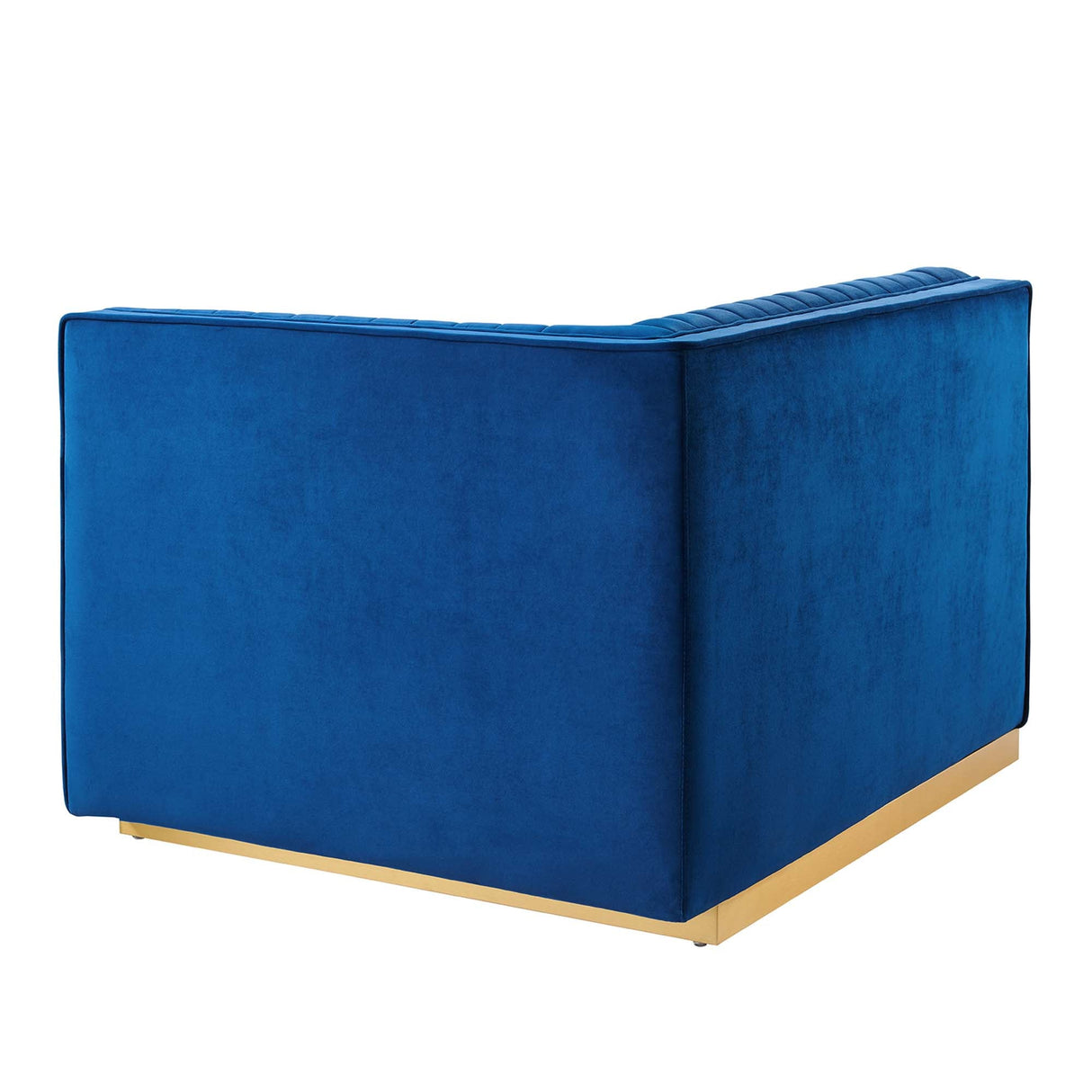 Sanguine Channel Tufted Performance Velvet Modular Sectional Sofa Right-Arm Chair - Retro Modern Glamour & Stain-Resistant Modular Seating