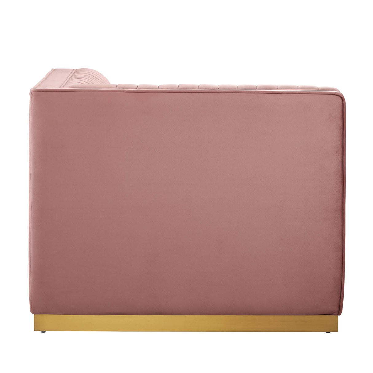 Sanguine Channel Tufted Performance Velvet Modular Sectional Left Corner Chair - Retro Glam & Stain-Resistant