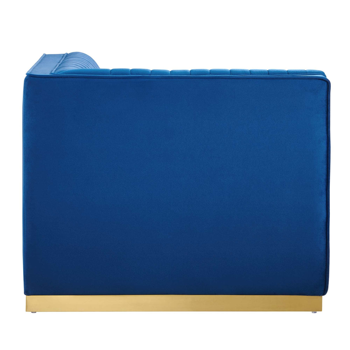Sanguine Channel Tufted Performance Velvet Modular Sectional Left Corner Chair - Retro Glam & Stain-Resistant