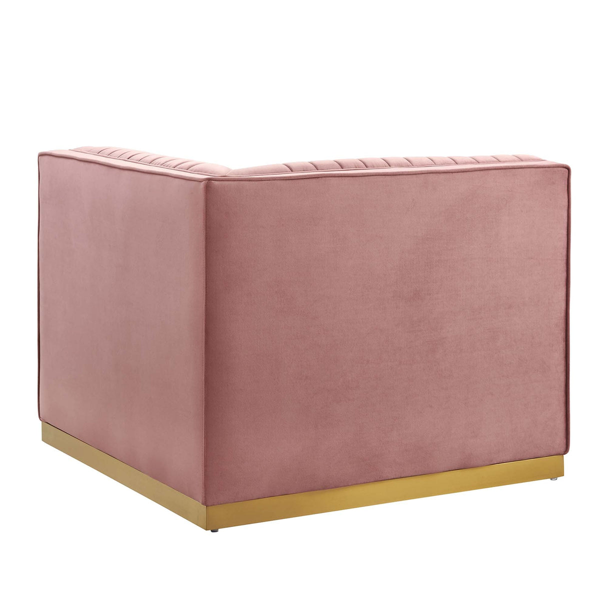 Sanguine Channel Tufted Performance Velvet Modular Sectional Sofa Right Corner Chair - Glam Deco & Modular Seating
