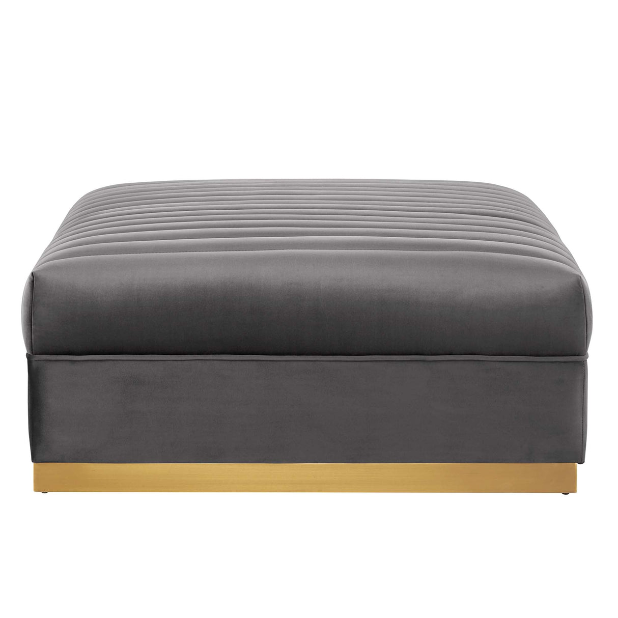 Sanguine Channel Tufted Performance Velvet Modular Sectional Sofa Ottoman - Retro Glam & Performance Seating