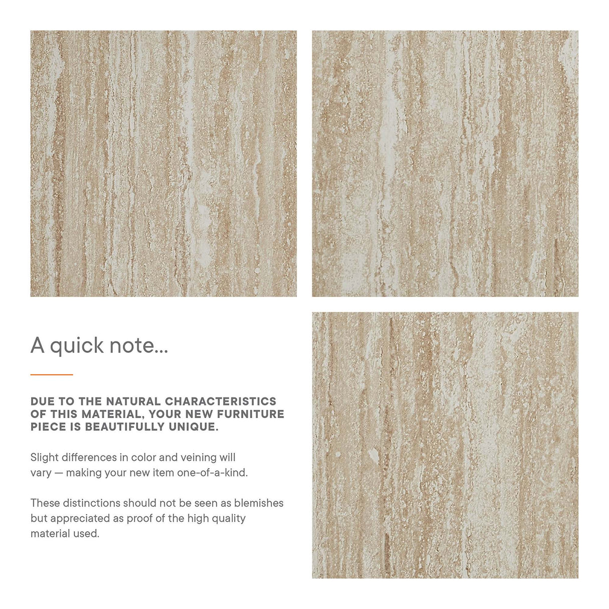 Mirella Faux Travertine Console Table in Travertine