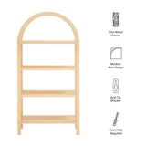 Vexley 60 Inch Arched Bookshelf