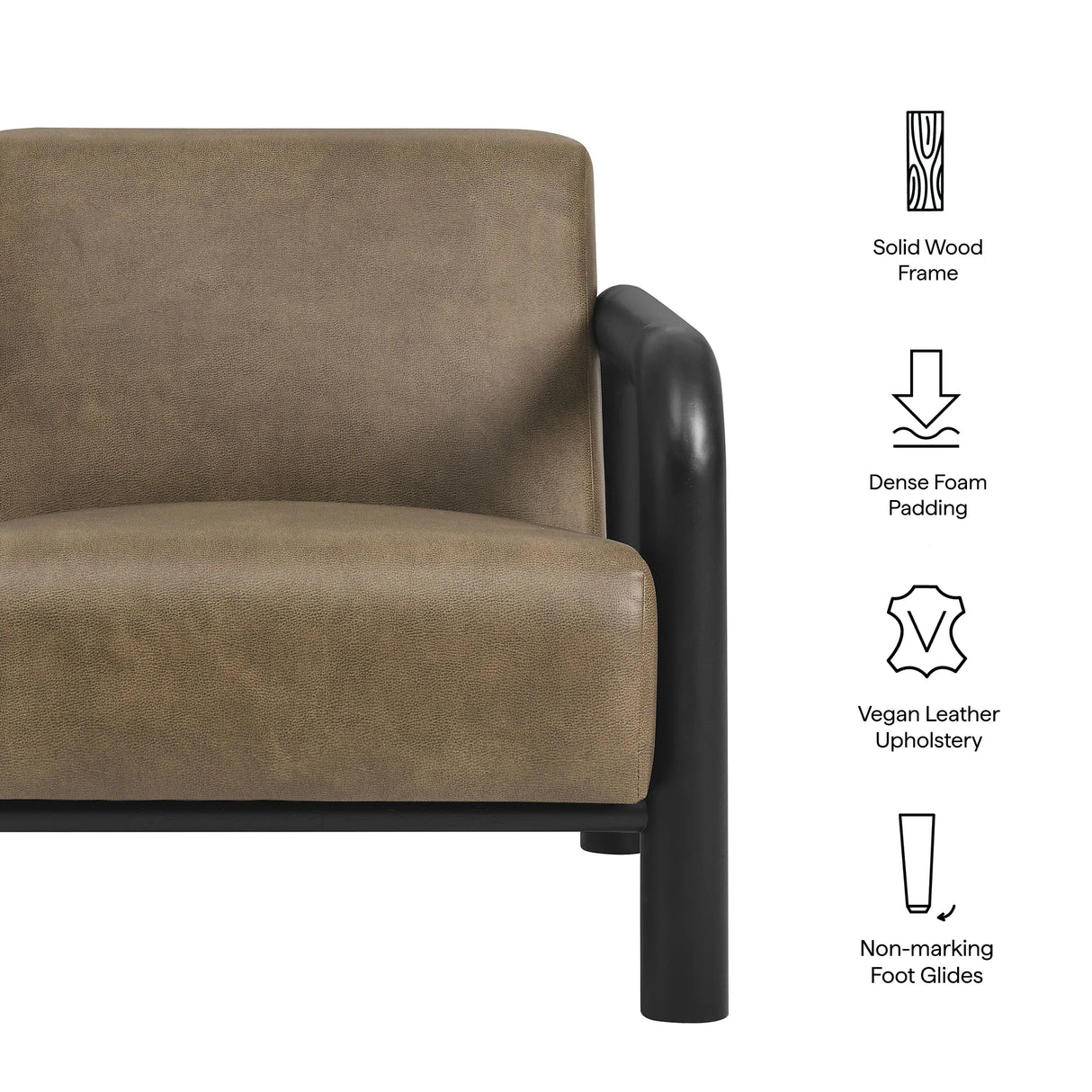 Sereno Vegan Leather Accent Chair in Canyon Oak