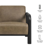 Sereno Vegan Leather Accent Chair in Canyon Oak
