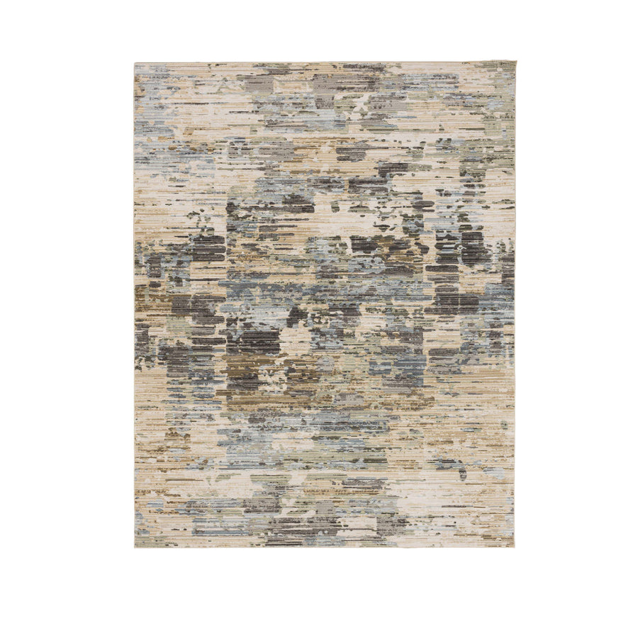 Karastan Ariel Escape Neutral Transitional Area Rug - Machine Woven Polypropylene, Made in Turkey