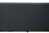 Susanna Tuxedo Button-Tufted Daybed with Trundle - Nailhead Trim Flannelette – Black & Gray, view 6