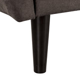 Aristide Futon Sofa Bed with USB-A & USB-C Charging - Pocket Coil Seat & Channeled Back – Brown & Gray, view 7