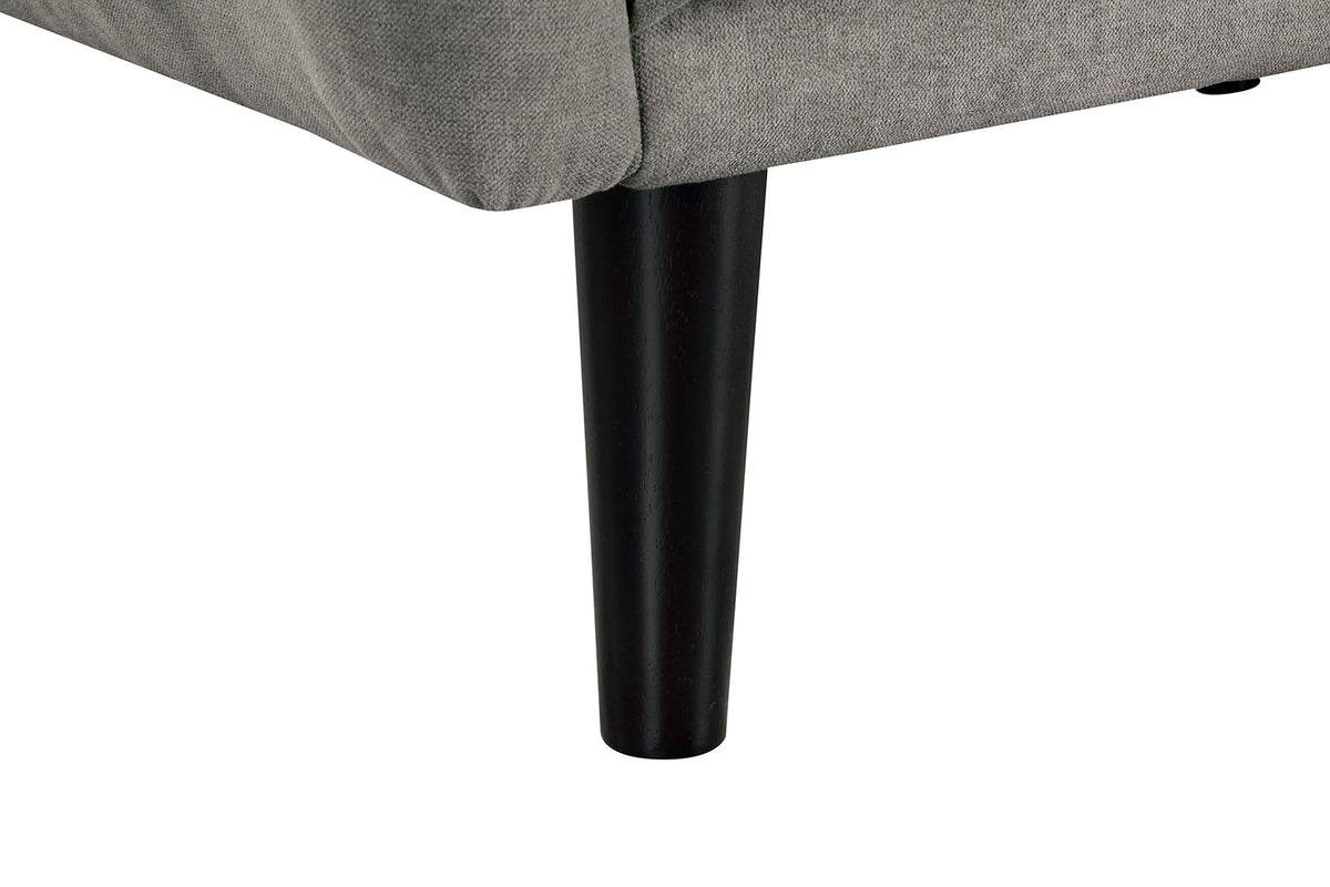 Aristide Futon Sofa Bed with USB-A & USB-C Charging - Pocket Coil Seat & Channeled Back – Brown & Gray, view 13