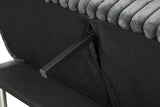 Hinwil Contemporary Futon Sofa Bed with Metal Support Legs - 5 Colors – Black & Gray, view 11