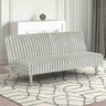 Hinwil Contemporary Futon Sofa Bed with Metal Support Legs - Light Gray