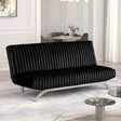 Villeneuve Contemporary Futon Sofa Bed - Black