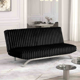 Villeneuve Contemporary Futon Sofa Bed - Black