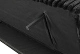 Villeneuve Contemporary Futon Sofa Bed - Converts to Bed with Metal Support Legs, 5 Colors – Black & Gray, view 8