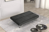 Villeneuve Contemporary Futon Sofa Bed - Converts to Bed with Metal Support Legs, 5 Colors – Black & Gray, view 9