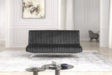 Villeneuve Contemporary Futon Sofa Bed - Converts to Bed with Metal Support Legs, 5 Colors – Black & Gray, view 10