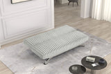 Villeneuve Contemporary Futon Sofa Bed - Converts to Bed with Metal Support Legs, 5 Colors – Black & Gray, view 11