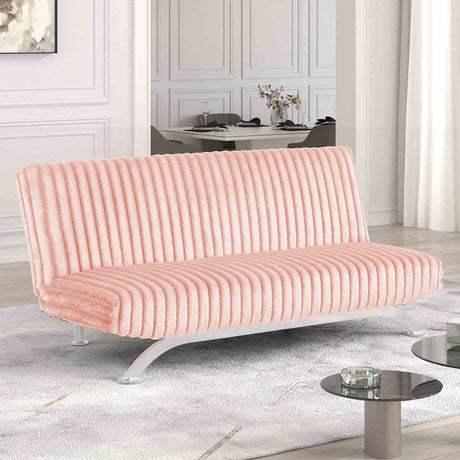 Villeneuve Contemporary Futon Sofa Bed - Pink