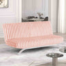 Villeneuve Contemporary Futon Sofa Bed - Pink
