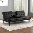 Eidsberg Futon Sofa Bed with Drop-Down Table & USB Charger - Black
