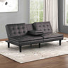 Eidsberg Futon Sofa Bed with Drop-Down Table & USB Charger - Gray