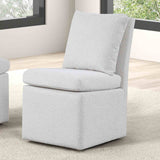 Broager Contemporary Dining Collection - 1 White Caster Chair