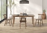 Beale Mid-Century Modern 60" Dining Table & Sets - Spindle-Back Chairs in Black or Walnut – Black & Brown, view 10