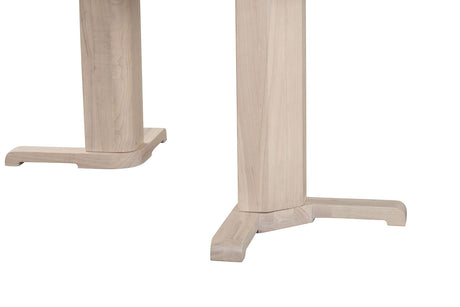 Hines Mid-Century Modern Oval Extendable Dining Table & 7-Piece Set - Double Pedestal & White Oak – Natural & Black, view 4