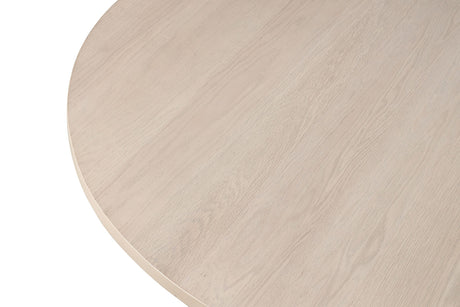 Hines Mid-Century Modern Oval Extendable Dining Table & 7-Piece Set - Double Pedestal & White Oak – Natural & Black, view 8