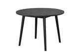 Yate Mid-Century 42" Round Dining Table, 5-Piece Set & Spindle Back Chairs in Black or Natural Oak – Black & Natural, view 6