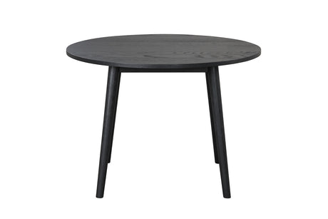 Yate Mid-Century 42" Round Dining Table, 5-Piece Set & Spindle Back Chairs in Black or Natural Oak – Black & Natural, view 7