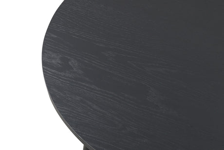 Yate Mid-Century 42" Round Dining Table, 5-Piece Set & Spindle Back Chairs in Black or Natural Oak – Black & Natural, view 9