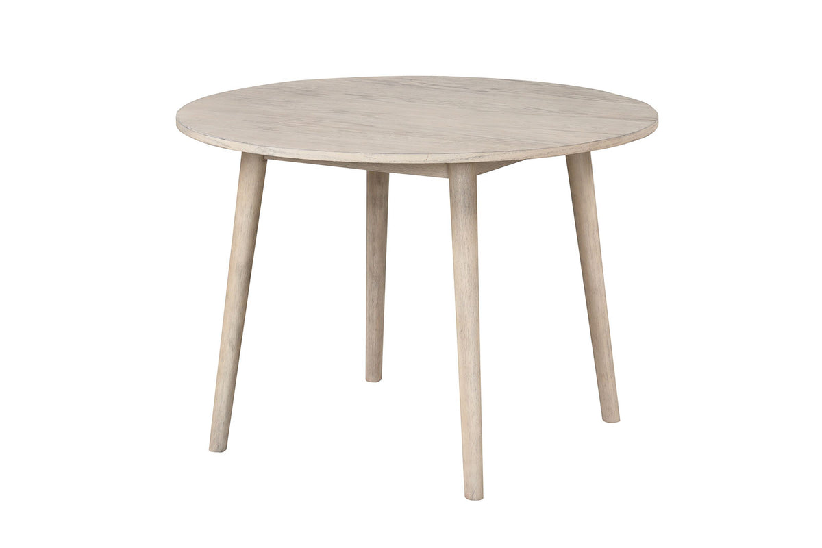 Yate Mid-Century 42" Round Dining Table, 5-Piece Set & Spindle Back Chairs in Black or Natural Oak – Black & Natural, view 10