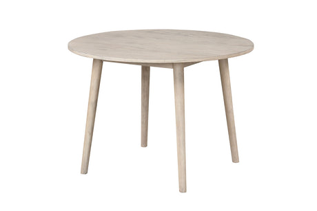 Yate Mid-Century 42" Round Dining Table, 5-Piece Set & Spindle Back Chairs in Black or Natural Oak – Black & Natural, view 10