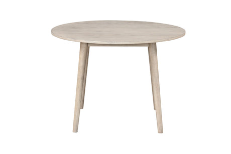 Yate Mid-Century 42" Round Dining Table, 5-Piece Set & Spindle Back Chairs in Black or Natural Oak – Black & Natural, view 11